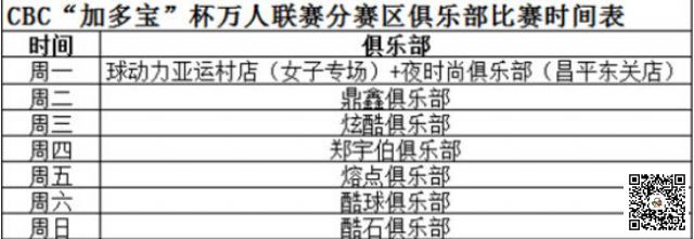 比赛时间表